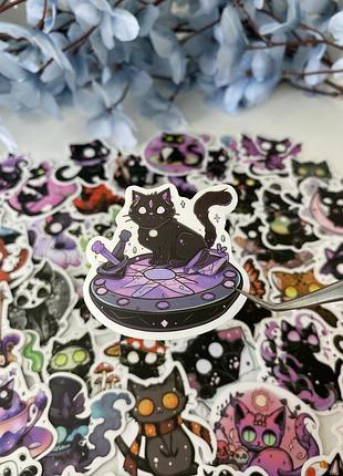 Стікери «halloween cats». наклейки з котиками. стікери
