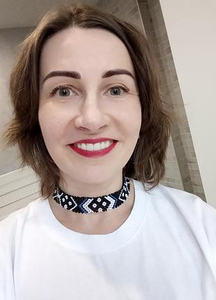 Чокер васильковый 4