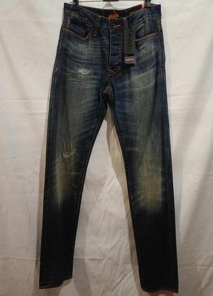 Чоловічі джинси superdry biker edition  loose taper розмір 28w-32l