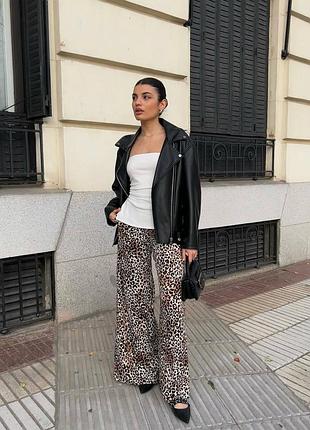 Леопардові штани bershka
