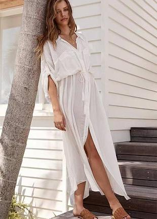 24-88 біла пляжна туніка сукня з поясом