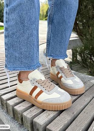 Шкіряні кеди стейсі з двома смужками!