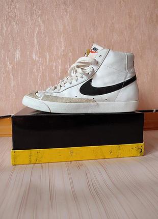 Мужские кеды кожаные кроссовки nike blazer mid 42 размер