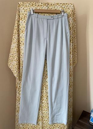 Вінтажні брюки з додаванням вовни світло-блакитні  bianca, розмір 38 (м)