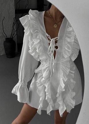 Хіт сезону актуальна шифонова сукня з рюшами в стилі boho українського бренду