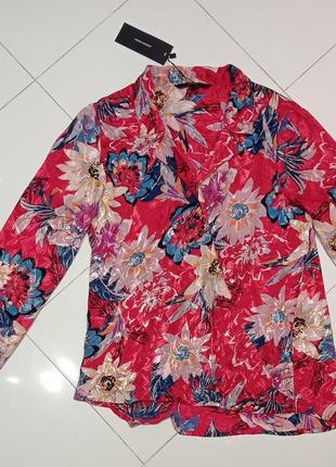 Жаккардовая блуза рубашка с принтом расцветкой в стиле ван гога 😍👍👍👍
