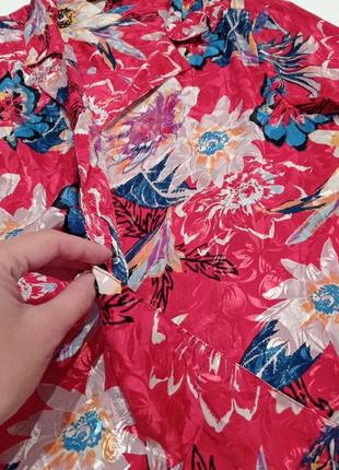 Жаккардовая блуза рубашка с принтом расцветкой в стиле ван гога 😍👍👍👍2 фото