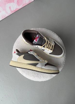 Кросівки унісекс air jordan 1 retro low og sp travis scott reverse mocha