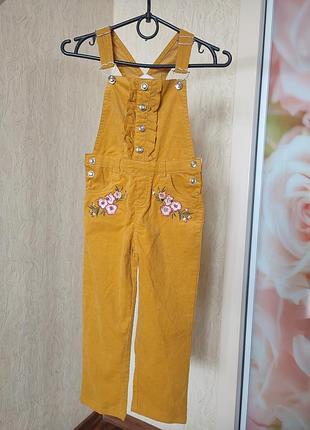 Мікровельветовий напівкомбінезон комбінезон 4-5 л. 110 р.