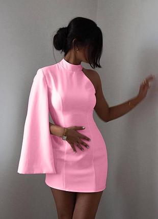 Жіноча літня рожева сукня коротка міні