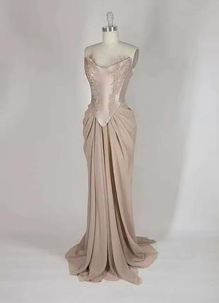 Коктейльное кружевное цветочное вечернее в пол макси платье old money шелковое мини платье с корсетом с открытыми плечами с открытой спиной