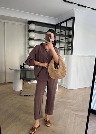 Женский костюм рубашка брюки