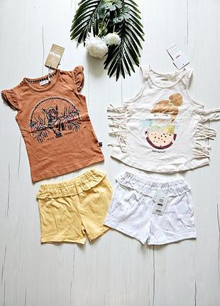 Костюм летний детский 98см, 2-3роки, ovs, cool club, комплект для девочки, футболка+шорты