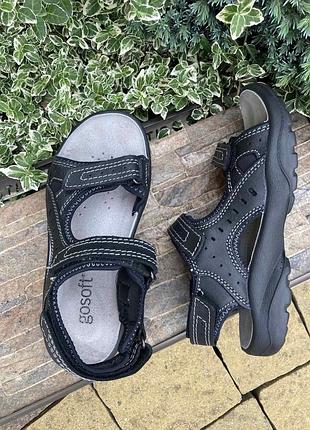 Gosoft португалія фірмові шкіряні сандалі босоніжки натуральна шкіра 37р. оригінал