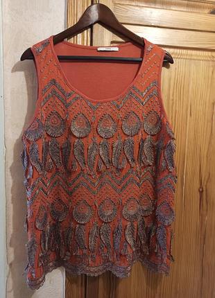 Топ трикотажный удлиненный