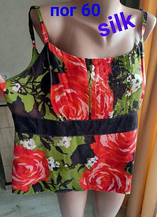 Фирменная шелковая майка