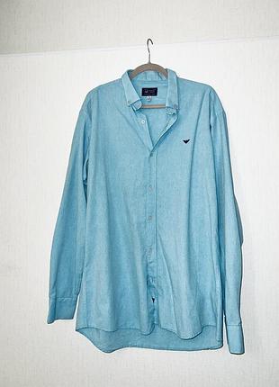 Трендова льняна сорочка armani jeans /оригінал