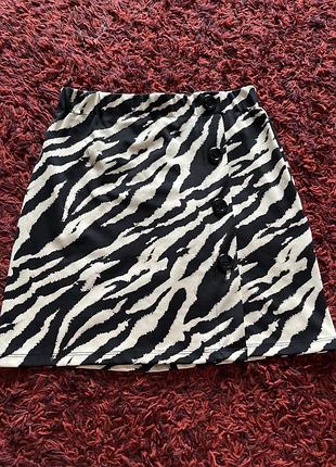 Модняча спідниця в принт зебра