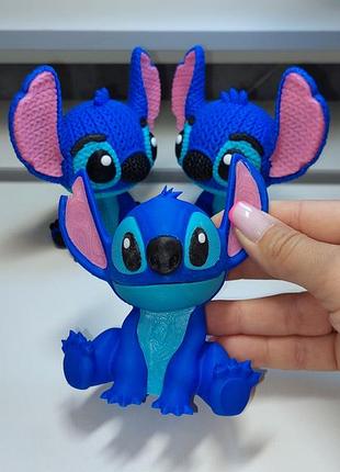 Стич stitch на подарок подвижная фигурка напечатана на 3д принтере игрушка стч игрушка