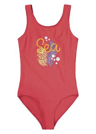 Купальник слитный на подкладке для девочки pepperts lycra® 158-164 см (12-14 лет) коралловый