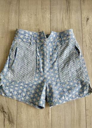 Шорти zara в блакитному кольорі