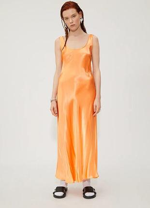 Weekday-яскрава сатинова максі сукня, р.-34