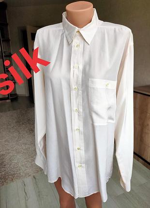🔥розкішна🔥 довга світла шовкова сорочка