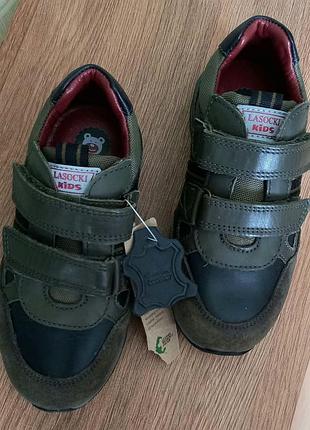 Детские кожаные кроссовки (ботинки) для мальчика lasocki kids