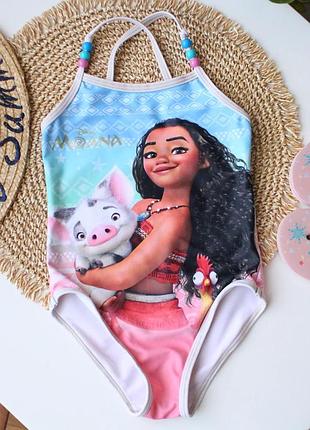 Слитный купальник в принт с ваяной disney 3-4 года