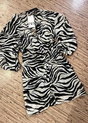 Сукня zara в принт зебра