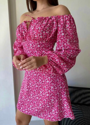 Розкішна 🌸 платье в цветы принт клеш