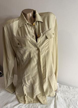 Вінтажна блуза натуральний шовк блузка сорочка otto kern