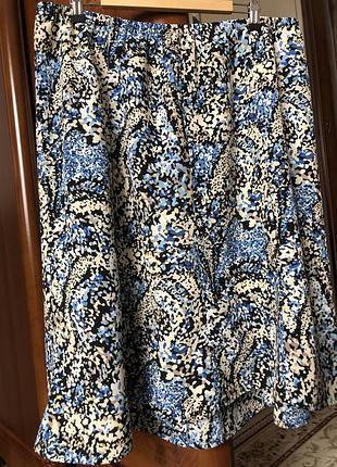 Разноцветная крепдешиновая юбка