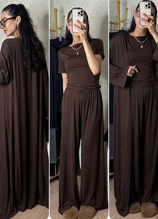 Трендовый костюм тройка с кардигано