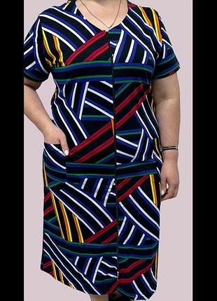 Халат жіночий літній з короткими рукавами.виробник туреччина.розмірний ряд хл-5хл.