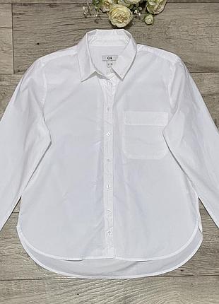 Белая прямая рубашка c&a, р.m