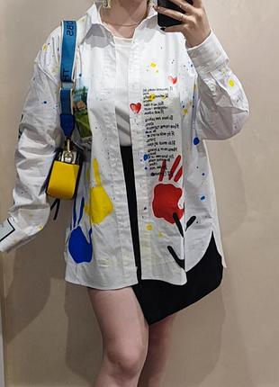 Рубашка с ручной росписью