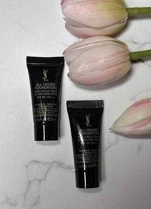 Yves saint laurent all hours foundation стійкий тональний крем spf 39 5 мл відтінок ln 4