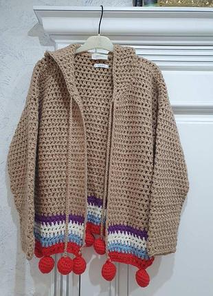 Стильная вязаная кофта кардиган стиль vicolo hand made итальялия