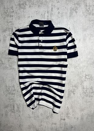 Поло ralph lauren у синьо-білу смужку