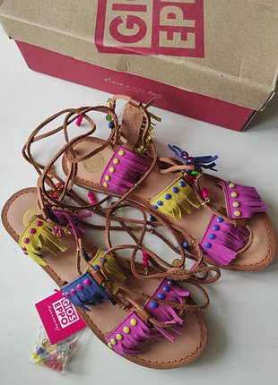 Новые босоножки gioseppo, испания сандалии гладиаторы кожа бохо