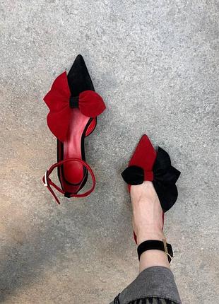 Жіночі туфлі із натуральної замші дизайнерські на шпильці лантана