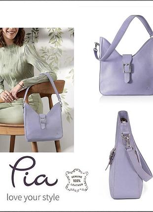 Pia італія фірмова розкішна шкіряна жіноча сумка багет хобо натуральна шкіра