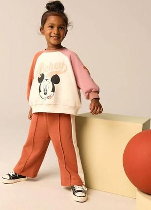 Костюм-двойка "mickey mouse" на флисе внутри, next (большая британия)