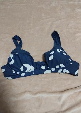 Верх от купальника женский лиф лифчик бюст бюстик бюстгалтер сине-белый