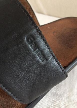 Женские черные кожаные шлепанцы плоская подошва без каблука