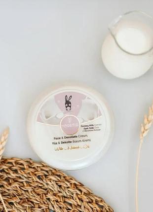 Крем натуральный с молоком ослице для лица и декольте harems 125 ml