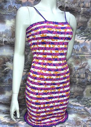 Платье женское розовое 46 размера в утяжелике на бретелях