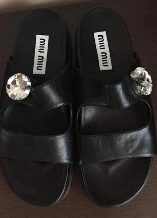 Шлепки miu miu 
состояние новых