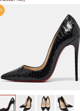 Туфли из кожи питона  christian louboutin